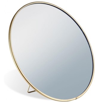 Lusterko lustro kosmetyczne do makijażu stojące metalowe złote 20 cm kod: O-569560