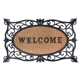 Wycieraczka z włókna kokosowego Esschert Design Hello, 45x45
