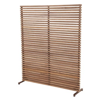 Drewniany/metalowy parawan balkonowy w kolorze naturalnym 153x185 cm − Hartman