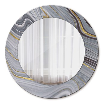 Lustro dekoracyjne okrągłe Szary marmur fi 50 cm
