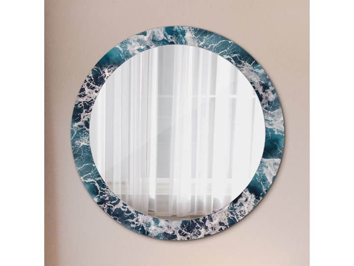 Lustro dekoracyjne okrągłe Burzliwe morze fi 80 cm Ścienne Pomieszczenie Sypialnia Styl Nowoczesny