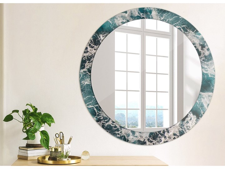 Lustro dekoracyjne okrągłe Burzliwe morze fi 80 cm Ścienne Pomieszczenie Sypialnia