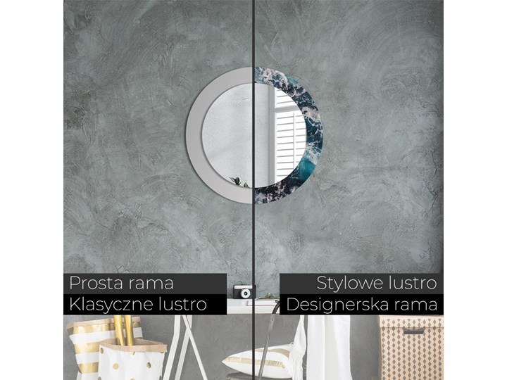 Lustro dekoracyjne okrągłe Burzliwe morze fi 60 cm Ścienne Pomieszczenie Sypialnia