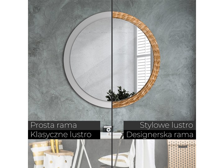 Lustro dekoracyjne okrągłe Tekstura trzciny fi 100 cm Ścienne Kategoria Lustra