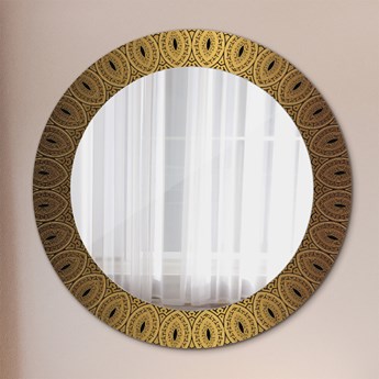 Lustro dekoracyjne okrągłe Grecki ornament fi 60 cm