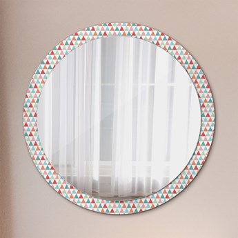 Lustro dekoracyjne okrągłe Geometryczny wzór fi 100 cm