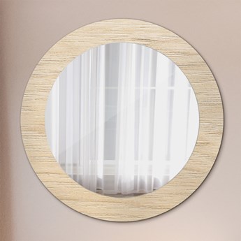 Lustro dekoracyjne okrągłe Jasne drewno fi 60 cm