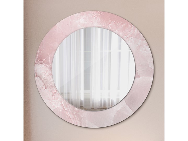Lustro dekoracyjne okrągłe Różowy kamień fi 50 cm Ścienne Kategoria Lustra
