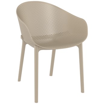 Plastikowe krzesło Sky z ażurowym siedziskiem