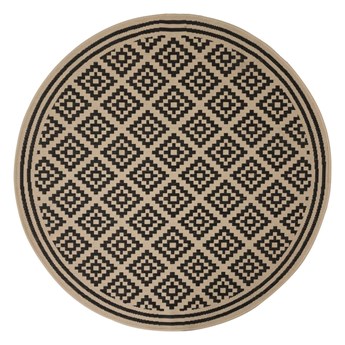 Czarno-beżowy okrągły dywan odpowiedni na zewnątrz ø 160 cm Moretti – Flair Rugs