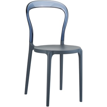 Krzesło kawiarniane z tworzywa Mr Bobo Dark Grey