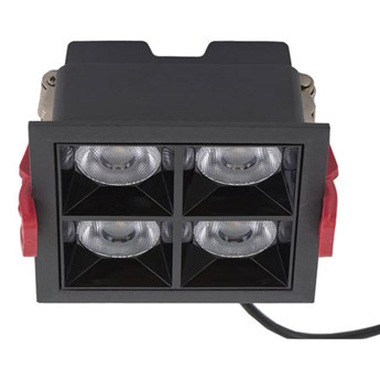 Oprawa podtynkowa sufitowa wpuszczana MIDI LED BLACK 4000K 16W | czarny