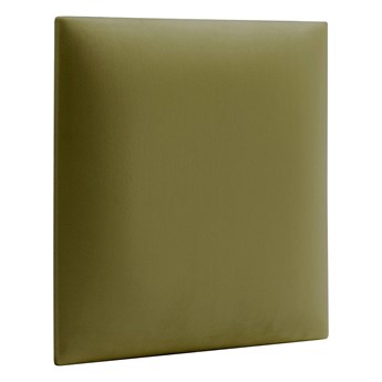Zestaw 12x Panele Tapicerowane 30x30 cm Wezgłowie Gładkie Kwadrat Oliwkowy