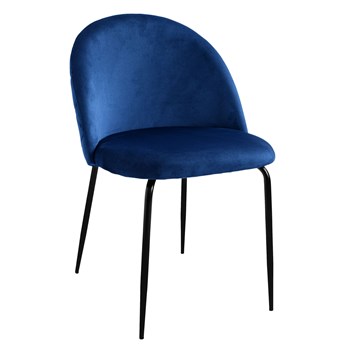 Krzesło welurowe FARGO VELVET Granatowe