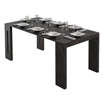 SELSEY Włoski stół rozkładany Roma 90x45-186 cm Marmur Black