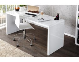 Biurko notice białe 140 lakierowane wysoki połysk Głębokość 60 cm Drewno Szerokość 140 cm Płyta MDF Biurko tradycyjne
