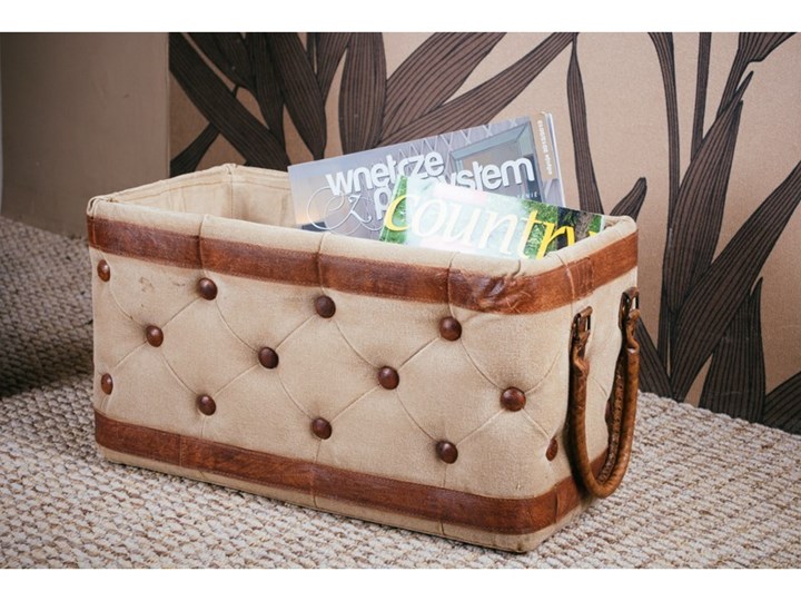 Kosz naturalne materiału Loft Industrial 48 x 24 x 25 Kosze Kategoria Pudełka do przechowywania