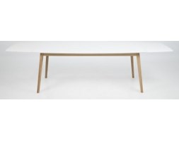 Stół rozkładany emi biały 180-280 stoły drewniane białe Kształt blatu prostokątny Długość 180 cm Wysokość 76 cm Szerokość 90 cm Drewno Rozkładanie Rozkładane