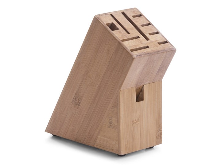 Rodzaj Blok do noży Bambusowy stojak na noże, blok do noży - 22x22x9cm Przechowywanie sztućców