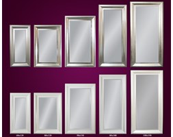 LUSTRO GP2399 80x180cm BIAŁE Prostokątne ścienne szkło drewno Styl Klasyczny