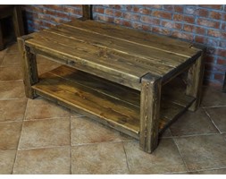 Ława sosnowa Rustyk 1 Drewno Wysokość 50 cm Metal Styl skandynawski Kształt blatu Prostokątne