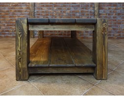Ława sosnowa Rustyk 1 Drewno Wysokość 50 cm Metal Styl skandynawski Kształt blatu Prostokątne