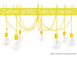 Styl Glamour Żyrandol kolorowe kable w oplocie żółtym imindesign Lampy wiszące