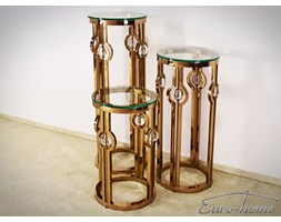 KWIETNIK Y13 36x36x64cm ZŁOTY Metal szkło
