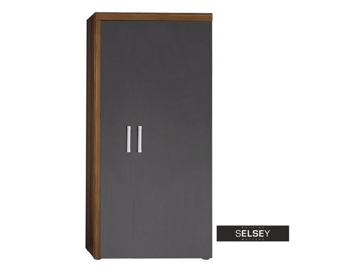 SELSEY Szafa Larsetta Głębokość 55 cm Płyta laminowana Szerokość 90 cm Płyta MDF Styl Nowoczesny Tworzywo sztuczne Ilość drzwi Dwudrzwiowe