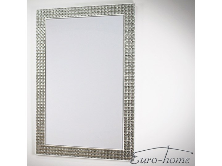 LUSTRO RAMA Z KRYSZTAŁKÓW LW-2031 80x120cm Ścienne Kategoria Lustra Prostokątne Lustro z ramą Kolor Srebrny