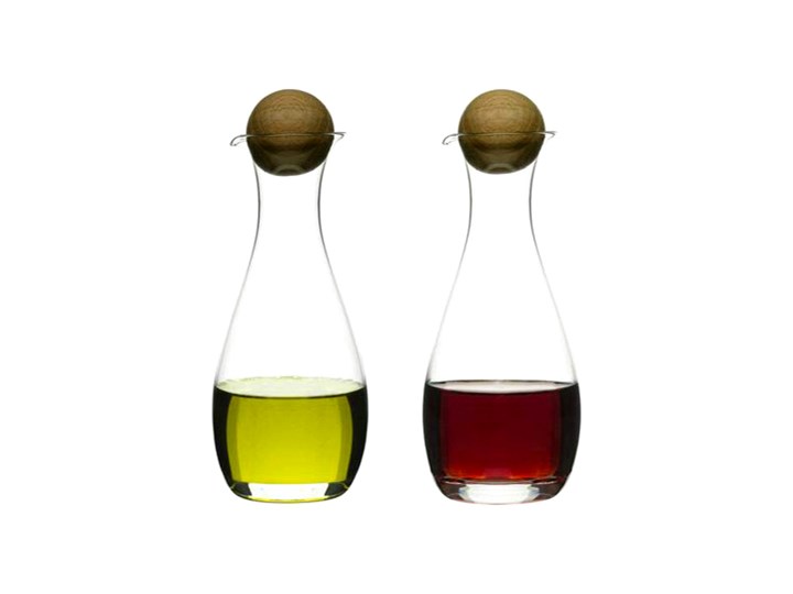 Zestaw dwóch butelek na oliwę i ocet Sagaform kod: SF-5015337 Pojemnik na ocet i oliwę Szkło Zestaw do przypraw Drewno Kategoria Przyprawniki