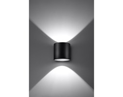 Okrągła lampa ścienna kinkiet Orbis Czarny walec LED! Kinkiet do przedpokoju Metal Kinkiet LED Kinkiet do salonu Kinkiet łazienkowy Kinkiet do sypialni Plafoniera Styl klasyczny