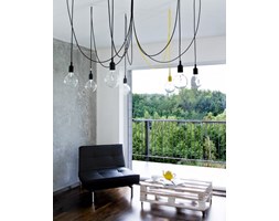 Żyrandol kolorowe kable w oplocie szarym imindesign Metal Styl nowoczesny