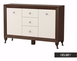Komoda Balzac II Drewno Z szafkami i szufladami Szerokość 152 cm Wysokość 97 cm Głębokość 43 cm płyta MDF Styl Nowoczesny