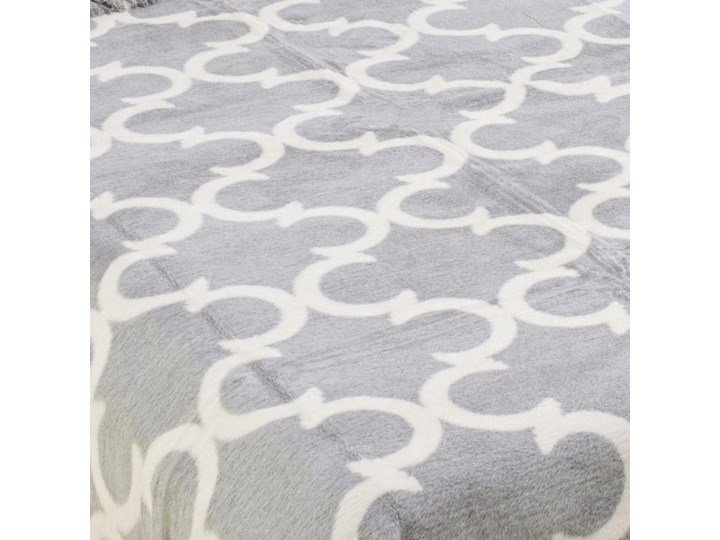 PLED DWUSTRONNY GREY "MARROCAN" 150X200CM Poliester Akryl 150x200 cm Bawełna Kolor Szary