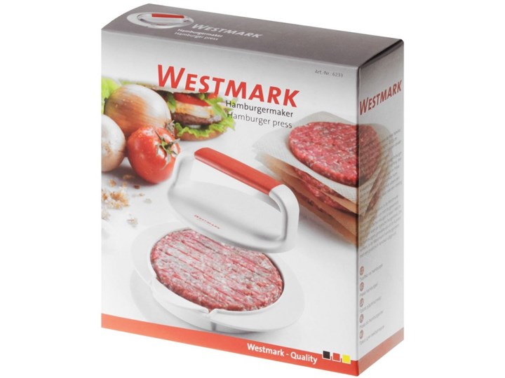 Forma WESTMARK Hamburgermaker Tworzywo sztuczne Kategoria Naczynia do zapiekania Naczynie do zapiekania Naczynie z pokrywką Kolor Biały