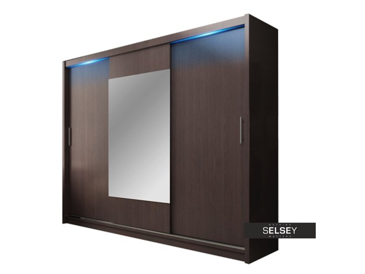 SELSEY Szafa z lustrem Kier Rodzaj drzwi Przesuwne Płyta MDF Płyta laminowana Metal Lustro