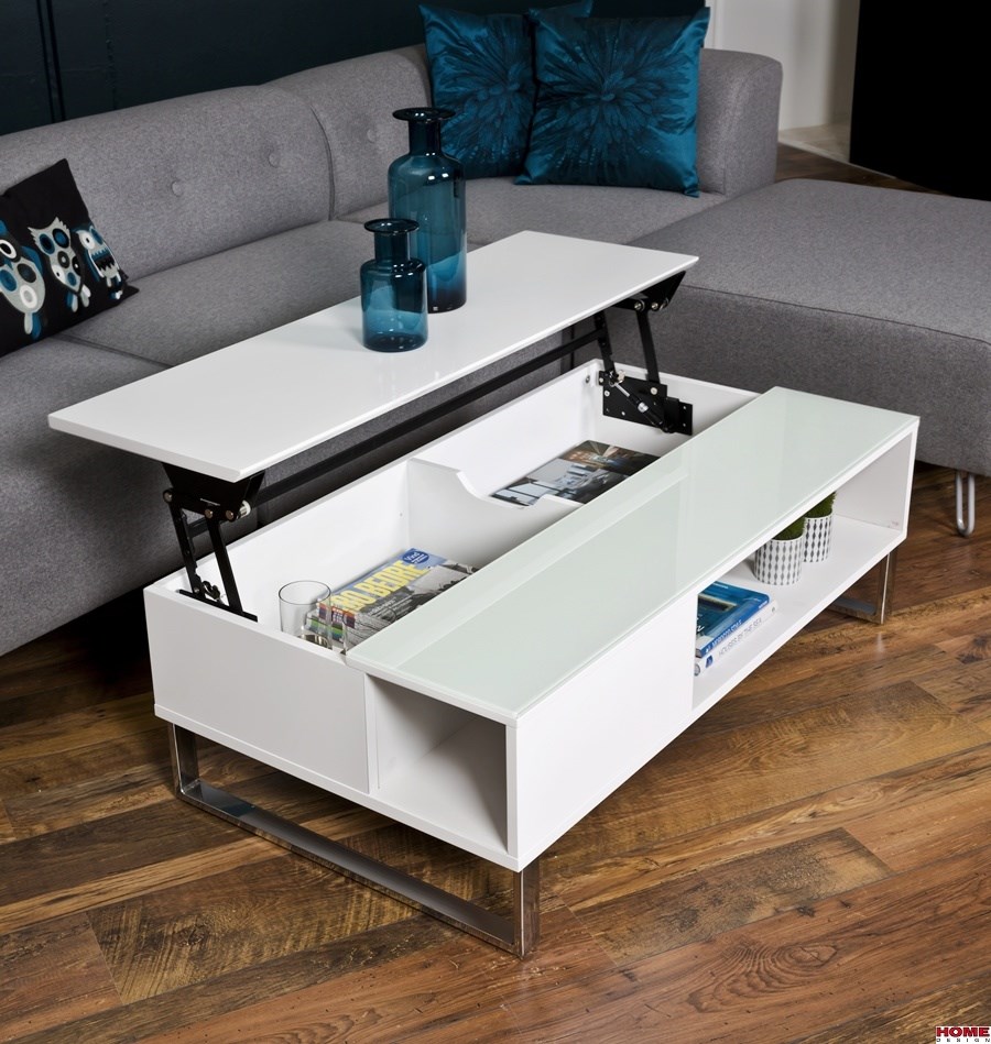ława Stylowa ława Nowoczesna ława Glamour Biała 110x60 Stoliki I
