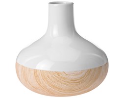 Ceramiczny wazon WOOD LOOK na sztuczne kwiaty, dekoracje