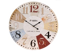 Drewniany zegar ścienny PARIS, Ø 60 cm