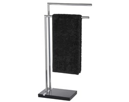Stojak na ręczniki NOBLE BLACK - 2 ramienny, chromowany, WENKO