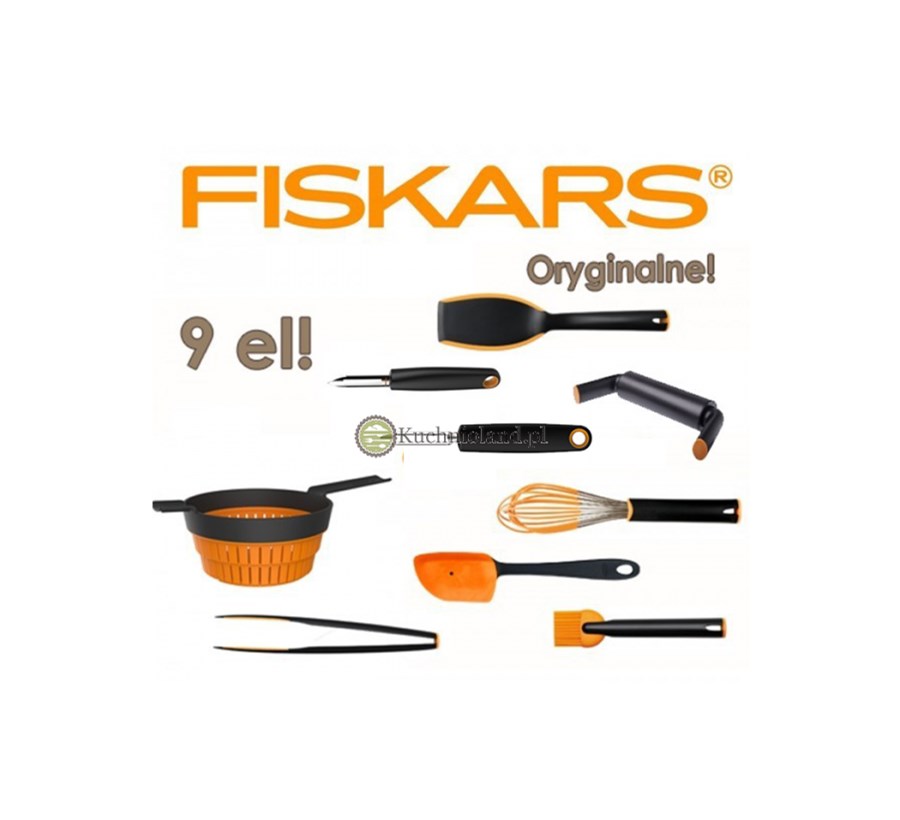 Akcesoria Przybory Kuchenne Fiskars Zestaw Durszlak 9 Elementów