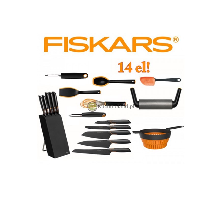Akcesoria Przybory Kuchenne Noże Fiskars Edge Zestaw 14 Elementów