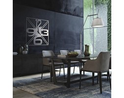 Square 75 cm loft Silver Zegar ścienny Kwadratowy Metal Styl nowoczesny