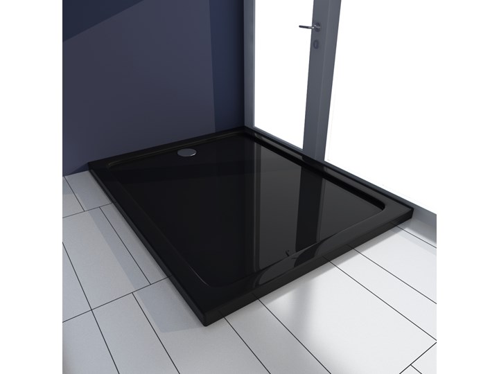 vidaXL Brodzik prysznicowy prostokątny, ABS, czarny, 80 x 100 cm Wymiary 80x100 cm