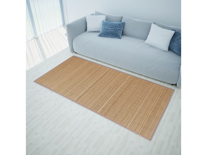 vidaXL Brązowy, prostokątny dywan bambusowy, 80 x 200 cm Pomieszczenie Salon Syntetyk Poliester 80x200 cm Dywany Dywaniki Kategoria Dywany