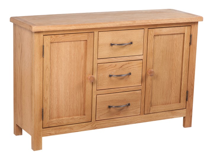 vidaXL Komoda z 3 szufladami, 110 x 33,5 x 70 cm, lite drewno dębowe Głębokość 34 cm Płyta MDF Szerokość 110 cm Pomieszczenie Pokój nastolatka Z szafkami i szufladami Wykończenie Mat