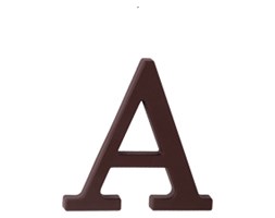 Plastikowa litera na dom "A", brązowa
