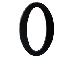 Plastikowa cyfra na dom "0", czarna