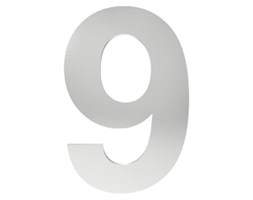 Cyfra na dom "9", stal nierdzewna - oznaczenie budynku